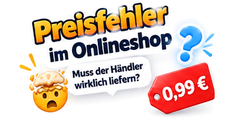 Preisfehler im Onlineshop